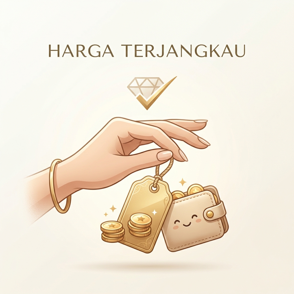 Ilustrasi Harga Terjangkau — undangan digital premium dengan harga ramah